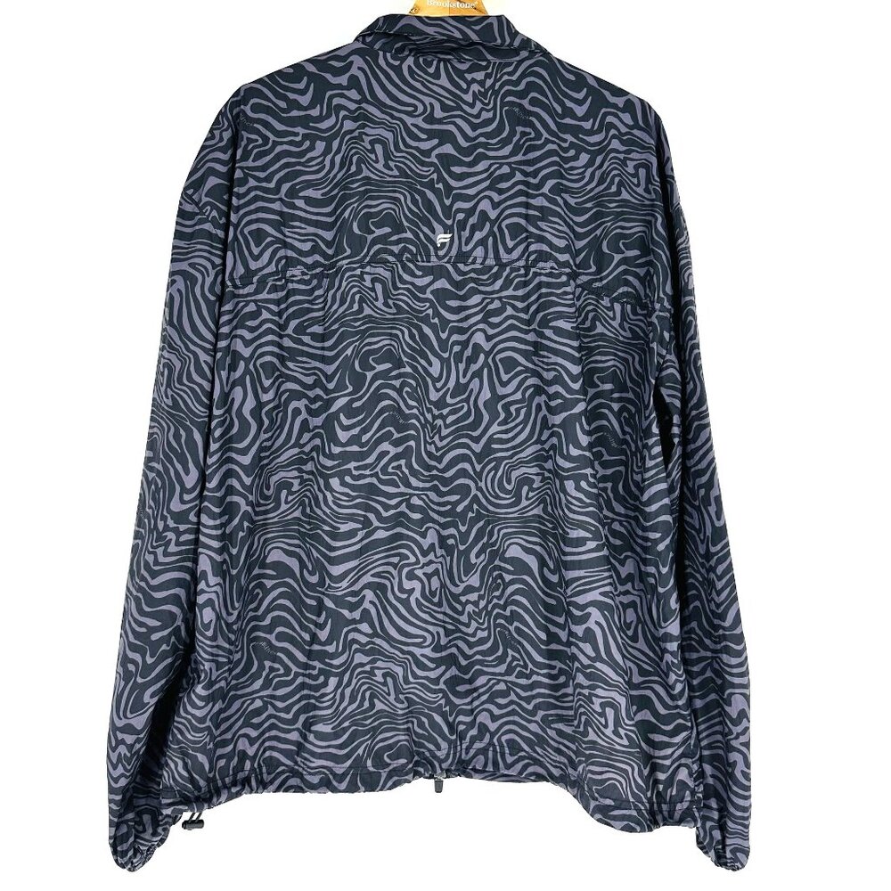 Fabletics Oversized Flyweight Pewter Gray Zebra Print Reflective Windbreaker XL - Picture 4 of 12